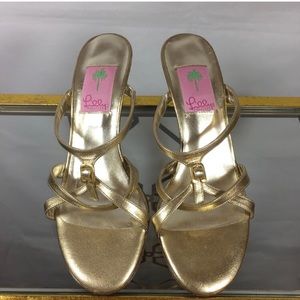 Gold Lilly Pulitzer heels
